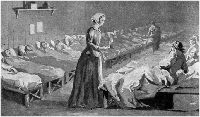 Florence Nightingale chăm sóc các binh lính Anh